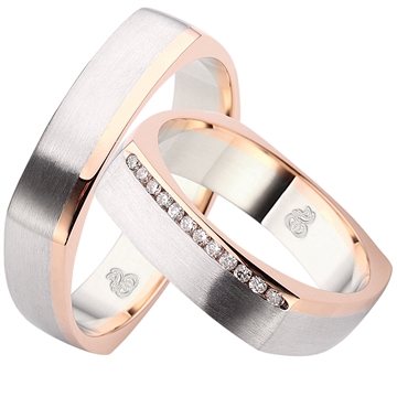 Vielsesringe i Hvidguld og Rødguld