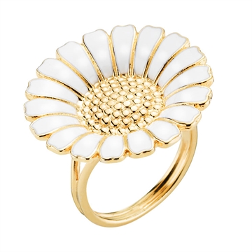 Forgyldt Marguerit ring