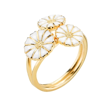 Forgyldt Marguerit ring