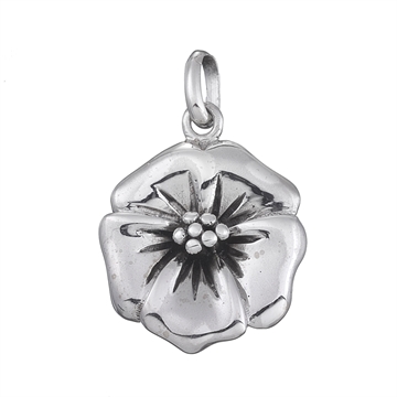 Vedhæng i Sølv med blomst