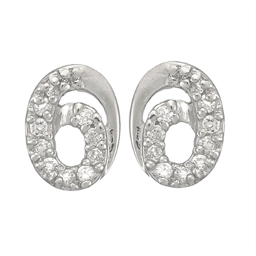 Ørestikker sølv m. zirkonia