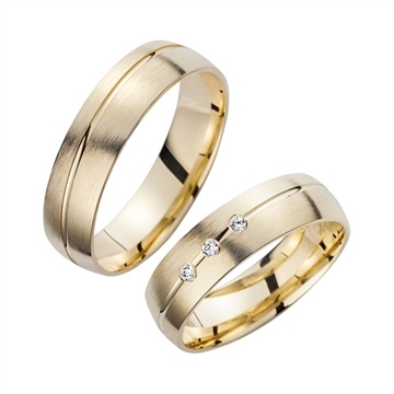 Vielsesringe i 8 kt. Guld