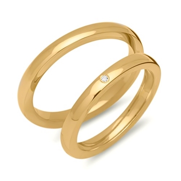 Forgyldte vielsesringe i Sølv