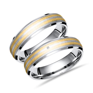 Vielsesringe i Titanium og Guld