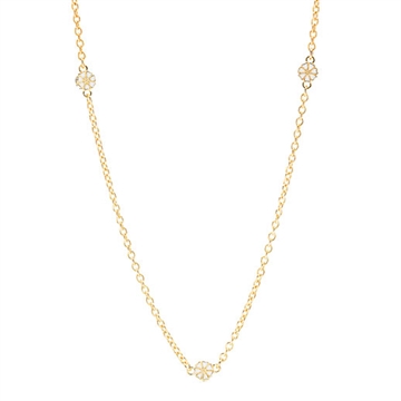 Forgyldt marguerit colier