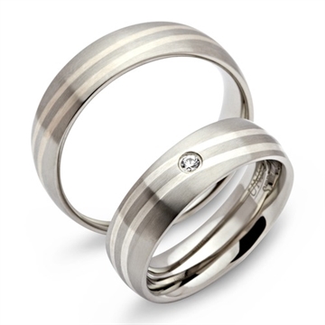 Vielsesringe i Stål og Sølv