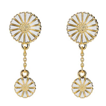 Marguerit ørehænger forgyldt