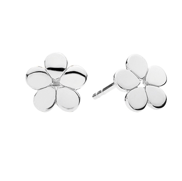 Ørestikker i Sølv m. blomster