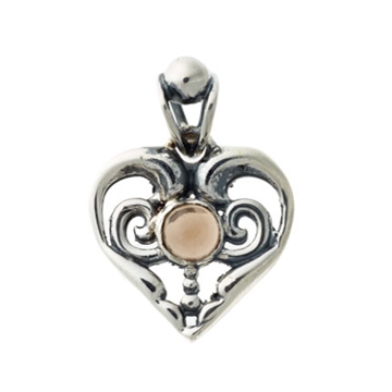 vedhæng i sølv med hjerte