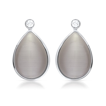 Ørestikker i Sølv m. zirkonia