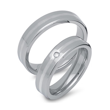 Vielsesringe i Stål og Sølv