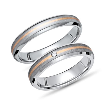 Vielsesringe i Titanium og Guld