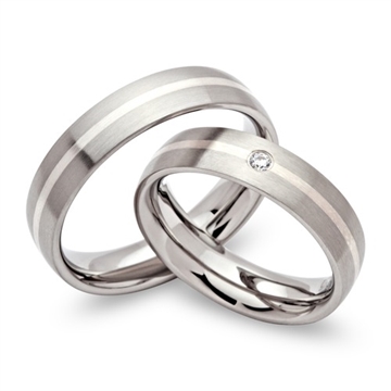 Vielsesringe i Stål og Sølv