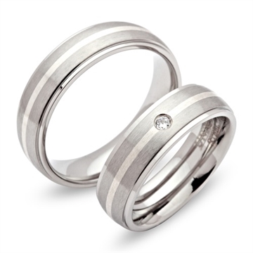 Vielsesringe i Stål & sølv