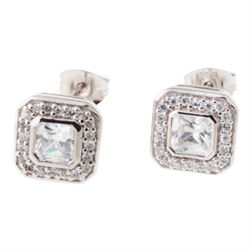 Ørestikker sølv m. zirkonia