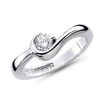 Forlovelsesring i Sølv m. zirkonia