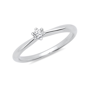 Forlovelsesring i Sølv m. zirkonia