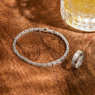 Kongearmbånd i sølv 3,5 mm