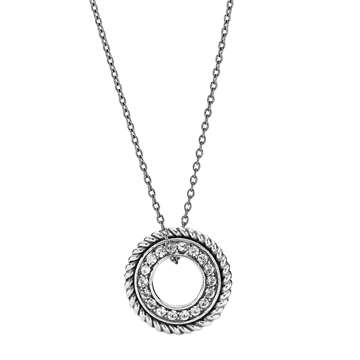 Halskæde i Sølv med ring