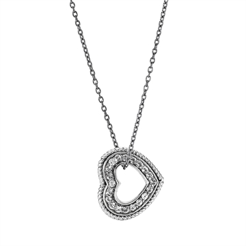 Halskæde i Sølv med hjerte