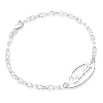 Navnearmbånd sølv 