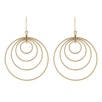 Ørehænger forgyldt m. ringe