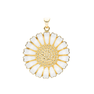 Forgyldt Marguerit vedhæng i Sølv