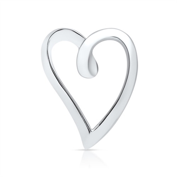 Vedhæng i sølv med hjerte