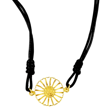 Marguerit collier i læder