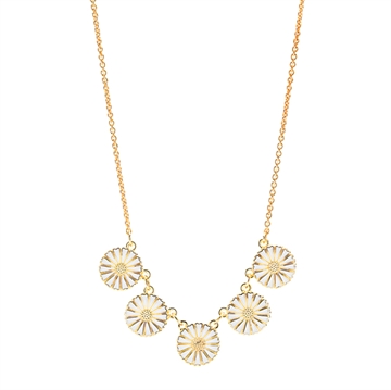 Forgyldt Marguerit collier