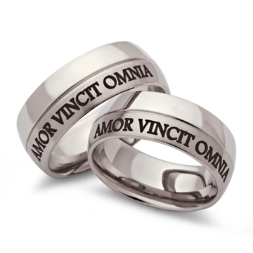 Vielsesringe i Stål udv. gravering