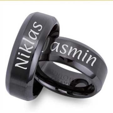 Vielsesringe med udvendig gravering