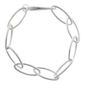 Armbånd i Sølv m. ovaleled