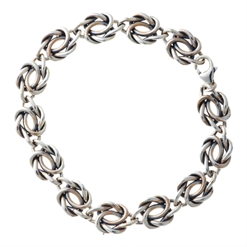 Armbånd oxyderet sølv