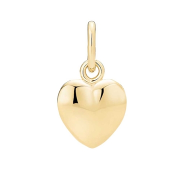 Forgyldt vedhæng i Sølv  m. hjerte