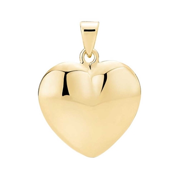 Vedhæng forgyldt m. hjerte