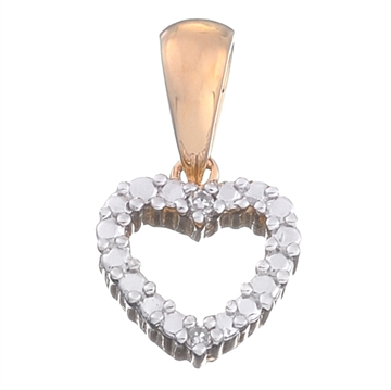 Vedhæng 14 kt. guld m. hjerte