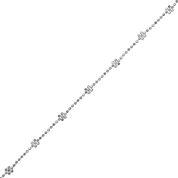 Collier sølv m. blomster