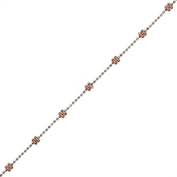 Collier sølv m. blomster