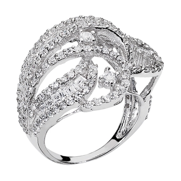 Ring sølv m. zirkonia