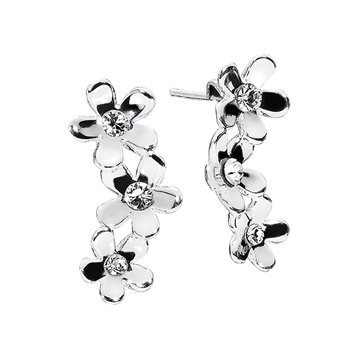 Ørestikker sølv m. blomster