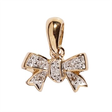 Vedhæng i 14 kt. Guld m. sløjfe