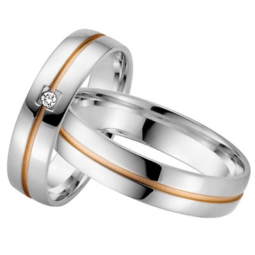 Vielsesringe i Rødguld og Hvidguld