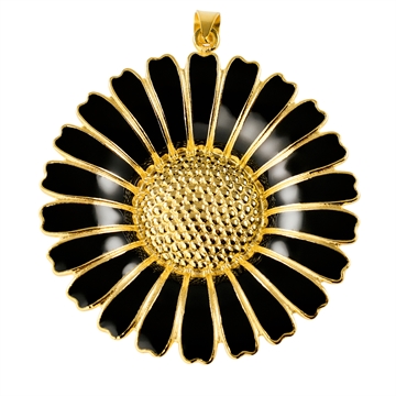 Forgyldt Marguerit vedhæng i Sølv