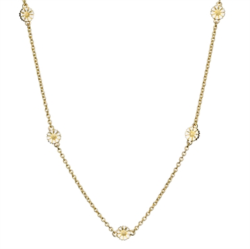 Marguerit collier forgyldt