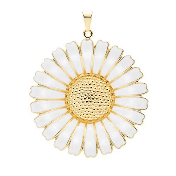 Marguerit vedhæng forgyldt 43 mm
