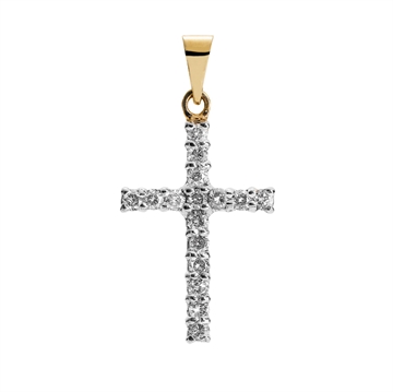 Vedhæng 14 kt. guld m. kors