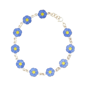 Armbånd i Sølv m. Forglem mig ej