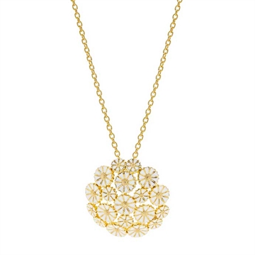 Forgyldt Marguerit collier