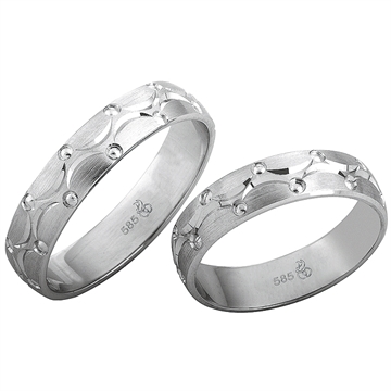 Vielsesringe i Hvidguld